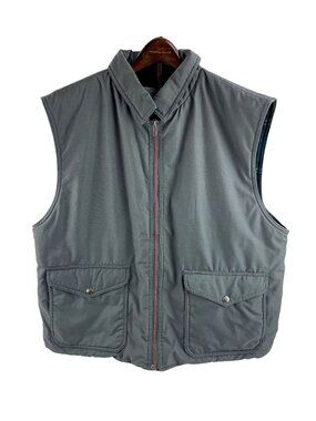 Vintage Fieldmaster Beige Fleece Lined Utility Vest Pockets Fishing Size XLT